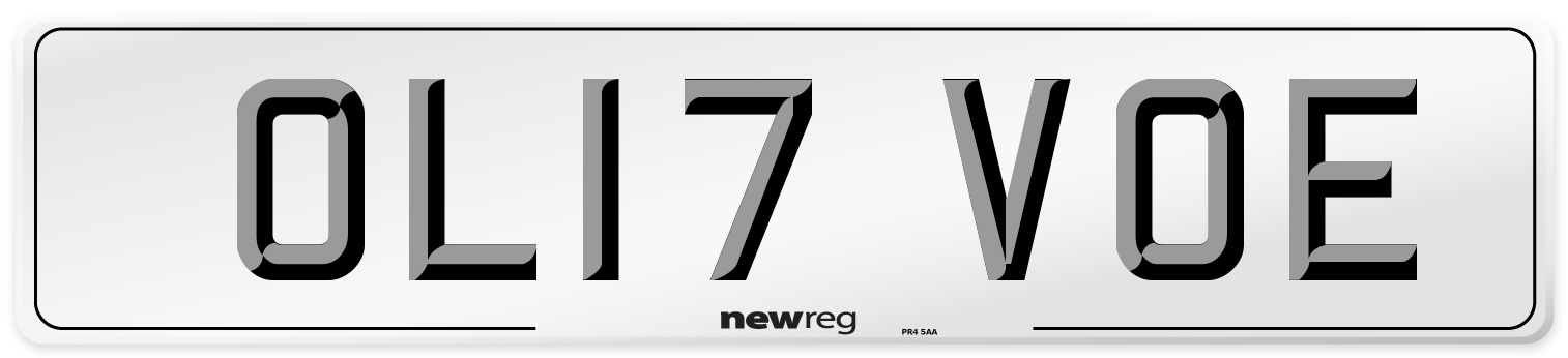 OL17 VOE Number Plate from New Reg